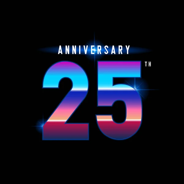 25 anni Anniversario celebrazione logotipo . — Vettoriale Stock