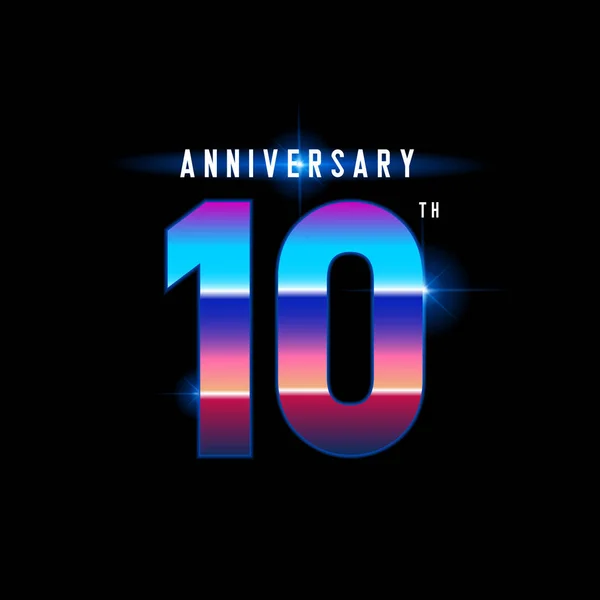 10 years anniversary celebration logotype.