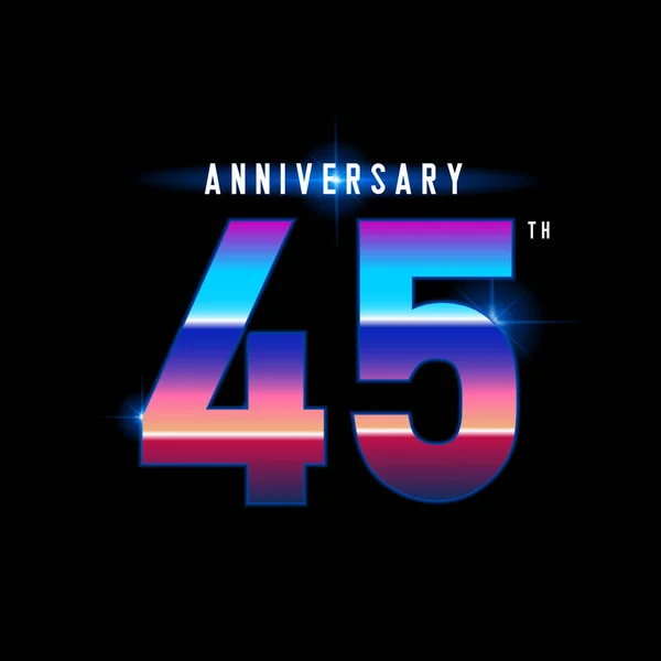 45 years anniversary celebration logotype.