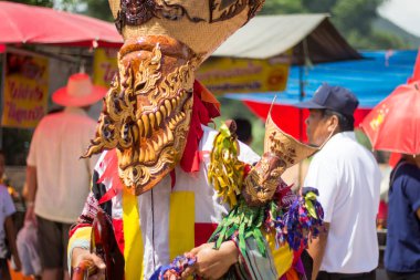 Tayland Haziran 16: Phitakhon festival Phitakhon maskeleri ve dans festivali ve uluslararası maskesi: loei Tayland il 16 Haziran 2018 üzerinde göstermek için