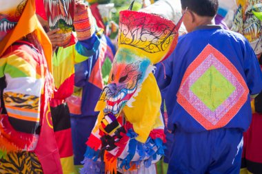 Tayland Haziran 16: Phitakhon festival Phitakhon maskeleri ve dans festivali ve uluslararası maskesi: loei Tayland il 16 Haziran 2018 üzerinde göstermek için