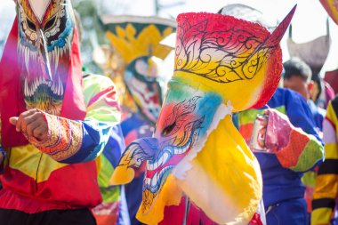 Tayland Haziran 16: Phitakhon festival Phitakhon maskeleri ve dans festivali ve uluslararası maskesi: loei Tayland il 16 Haziran 2018 üzerinde göstermek için