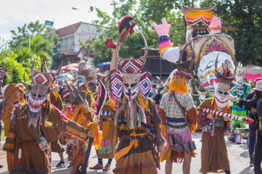 Tayland Haziran 16: Phitakhon festival Phitakhon maskeleri ve dans festivali ve uluslararası maskesi: loei Tayland il 16 Haziran 2018 üzerinde göstermek için
