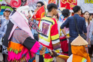 Tayland Haziran 16: Phitakhon festival Phitakhon maskeleri ve dans festivali ve uluslararası maskesi: loei Tayland il 16 Haziran 2018 üzerinde göstermek için