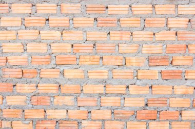 Bir tuğla duvar paneli clutching tuğla ve harç, bağlayıcılar beton orta oluşur.