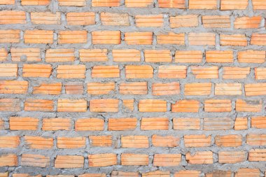 Bir tuğla duvar paneli clutching tuğla ve harç, bağlayıcılar beton orta oluşur.