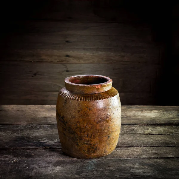 Thailand Clay Jar Stored Thai Food Still Life — Stock Photo, Image