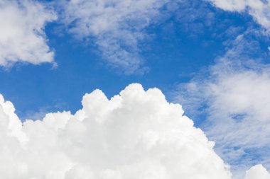 Bulutlara yakın mavi gökyüzü