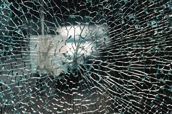 Texture of broken glass with little cracks as art, abstract modern background