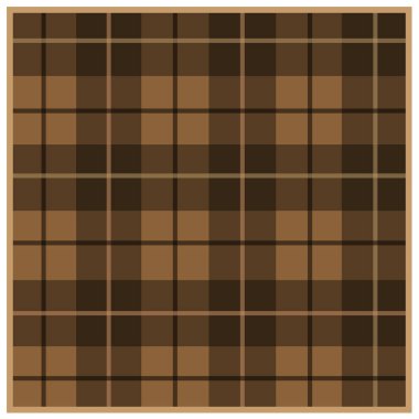 Siyah çizgili İskoç tartan kahverengi