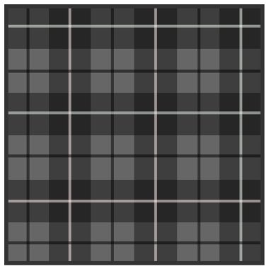 Siyah çizgili İskoç tartan gri
