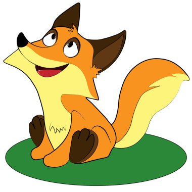 Kızıl Tilki çimenlerin üzerinde