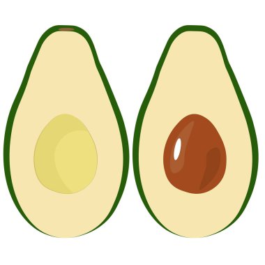 Avokado meyvesi kemikli ve kemiksiz