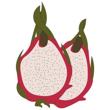 ejderha meyvesi bir dilimde yakın plan