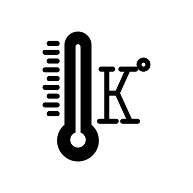kelvin katı simge vektör tasarımı web veya mobil uygulama için iyi