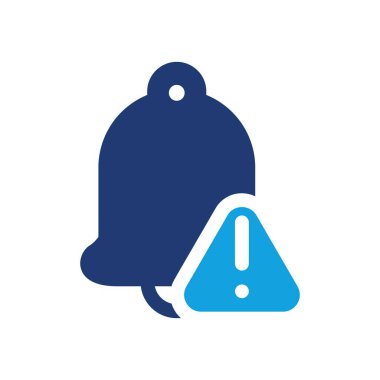 uyarı çanı alarmı renkli simge vektör tasarımı web veya mobil uygulama için uygundur