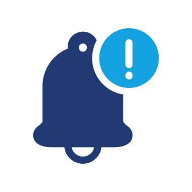 uyarı çanı alarmı renkli simge vektör tasarımı web veya mobil uygulama için uygundur