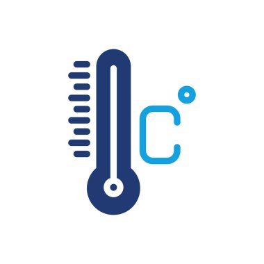 Celsius sıcaklığı renkli ikon vektör tasarımı web ya da mobil uygulama için iyi