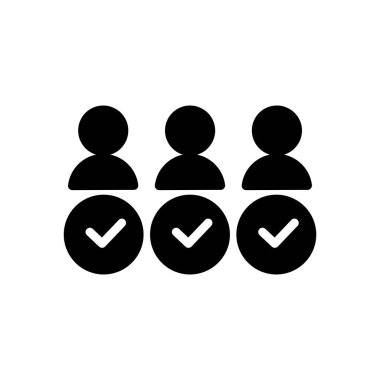 yetenekli takım katı simge vektör tasarımı web ya da mobil uygulama için iyi