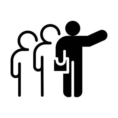 takım lideri katı simge vektör tasarımı web ya da mobil uygulama için uygun