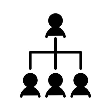 organizasyon katı simge vektör tasarımı web veya mobil uygulama için iyi