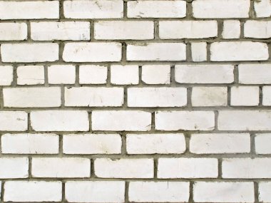 Beyaz tuğladan yapılmış duvar