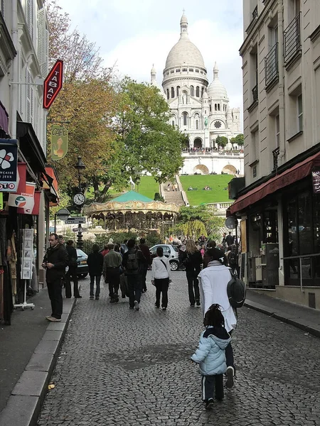 Paris Frankreich Oktober 2005 Eine Kleine Straße Montmartre Die Zur — Stockfoto