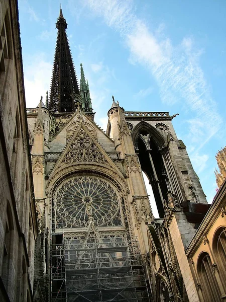 Uma Das Vistas Catedral Gótica Católica Rouen Catedral Nossa Senhora — Fotografia de Stock