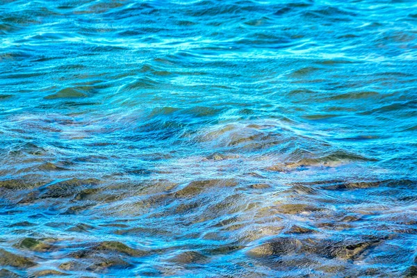 Surface Une Mer Agitée Bokeh Concentrez Vous Contexte — Photo