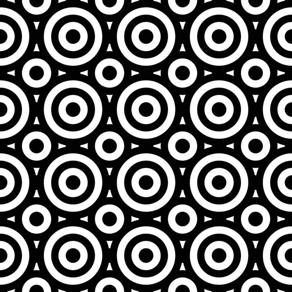 Hypnotische Kreise Weiße Und Schwarze Illusion — Stockvektor