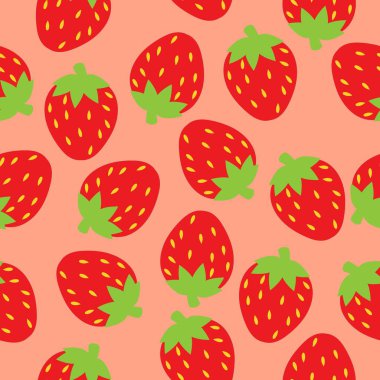 Şirin çilek seamless modeli
