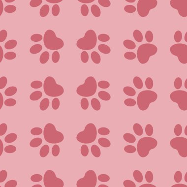 Pembe köpek pençeleri seamless modeli