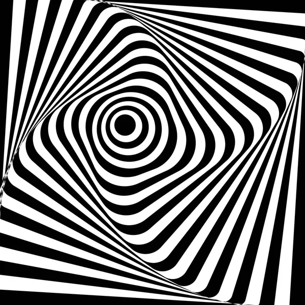 Монохромная оптическая иллюзия — стоковый вектор