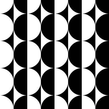 paralel siyah beyaz yarım daire