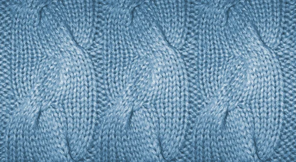 Wool Handmade Knitted Large Blanket Trendy Concept Крупный План Трикотажа — стоковое фото