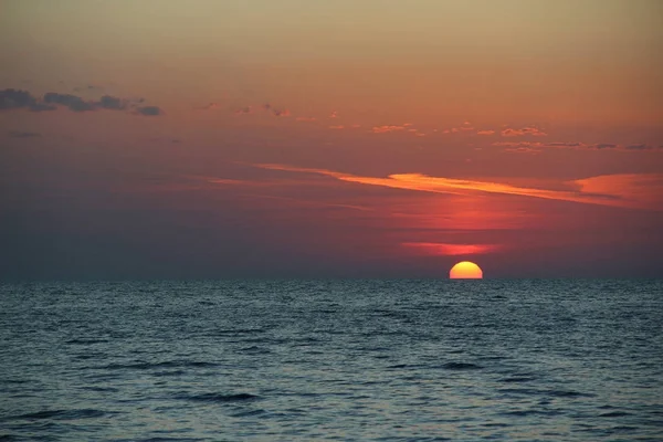 Beautiful View Black Sea Sunset Abkhazia — Stock Photo, Image