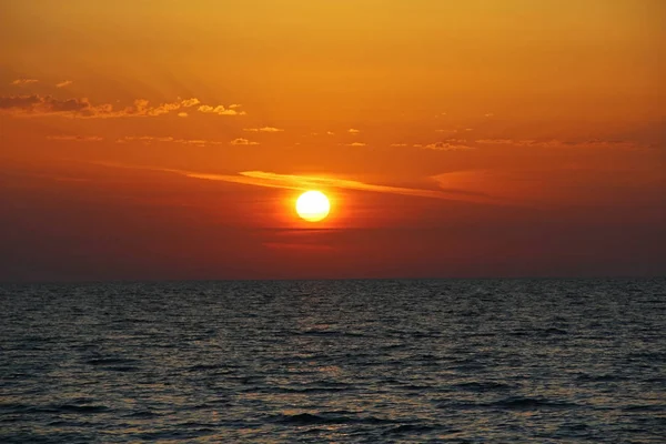 Beautiful View Black Sea Sunset Abkhazia — Stock Photo, Image