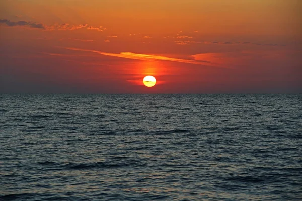 Beautiful View Black Sea Sunset Abkhazia — Stock Photo, Image