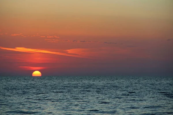 Beautiful View Black Sea Sunset Abkhazia — Stock Photo, Image