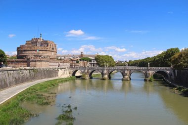 Castel Sant Angelo bir yaz günü, Roma, İtalya, Avrupa'nın