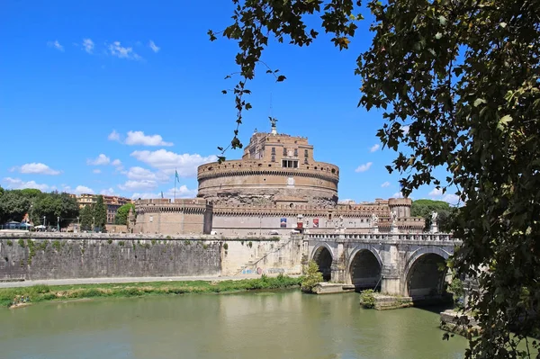 Rome Italië Europa Augustus 2015 Castel Sant Angelo Een Zonnige — Stockfoto