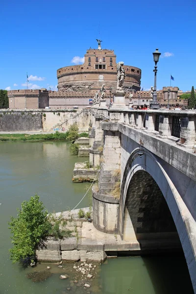 Rome Italië Europa Augustus 2015 Castel Sant Angelo Een Zonnige — Stockfoto