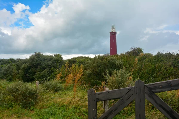 Phare Angulaire Mètres Haut West Head Lighthouse Ouddorp Aux Pays — Photo