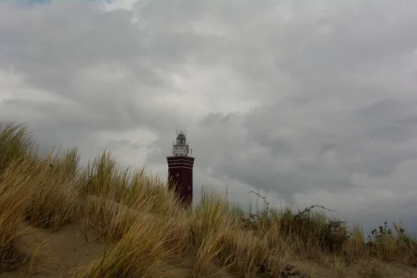 Meter Hoge Hoekige West Head Lighthouse Ouddorp Zeeland Europa Met — Stockfoto