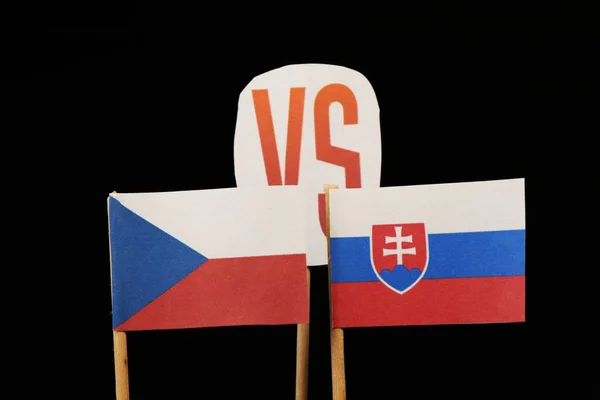 Une Éternelle Rivalité Entre République Tchèque Slovaquie Principalement Dans Sport — Photo