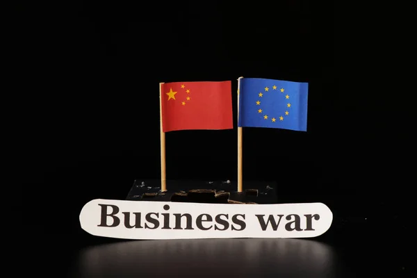 Uma Guerra Comercial Cada Vez Maior Entre China União Europeia — Fotografia de Stock