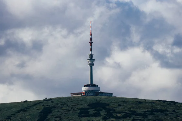 Tour Guet Émetteur Télévision Haute Montagne Hruby Jesenik Dans Nord — Photo