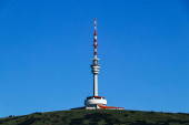 Praded lookout tower and television transmitter - the highest mountain of Hruby Jesenik in the North Moravia in the Czech Republic. Stojí na holém kopci s výhledem do všech směrů.
