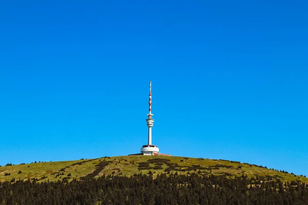 Tour Guet Émetteur Télévision Haute Montagne Hruby Jesenik Dans Nord — Photo