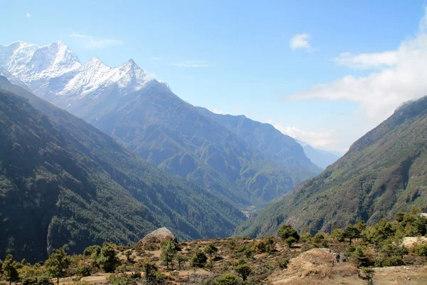 Στιγμιότυπο Από Everest Basecamp Μονοπάτι Στο Namche Bazaar Στο Νεπάλ — Φωτογραφία Αρχείου